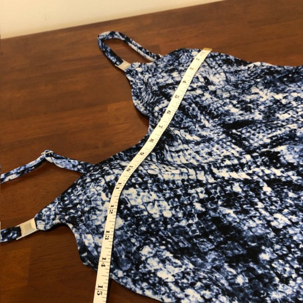 Women’s Black and Blue Tankini Swim Top Size M Pre-Owned. - Picture 14 of 14